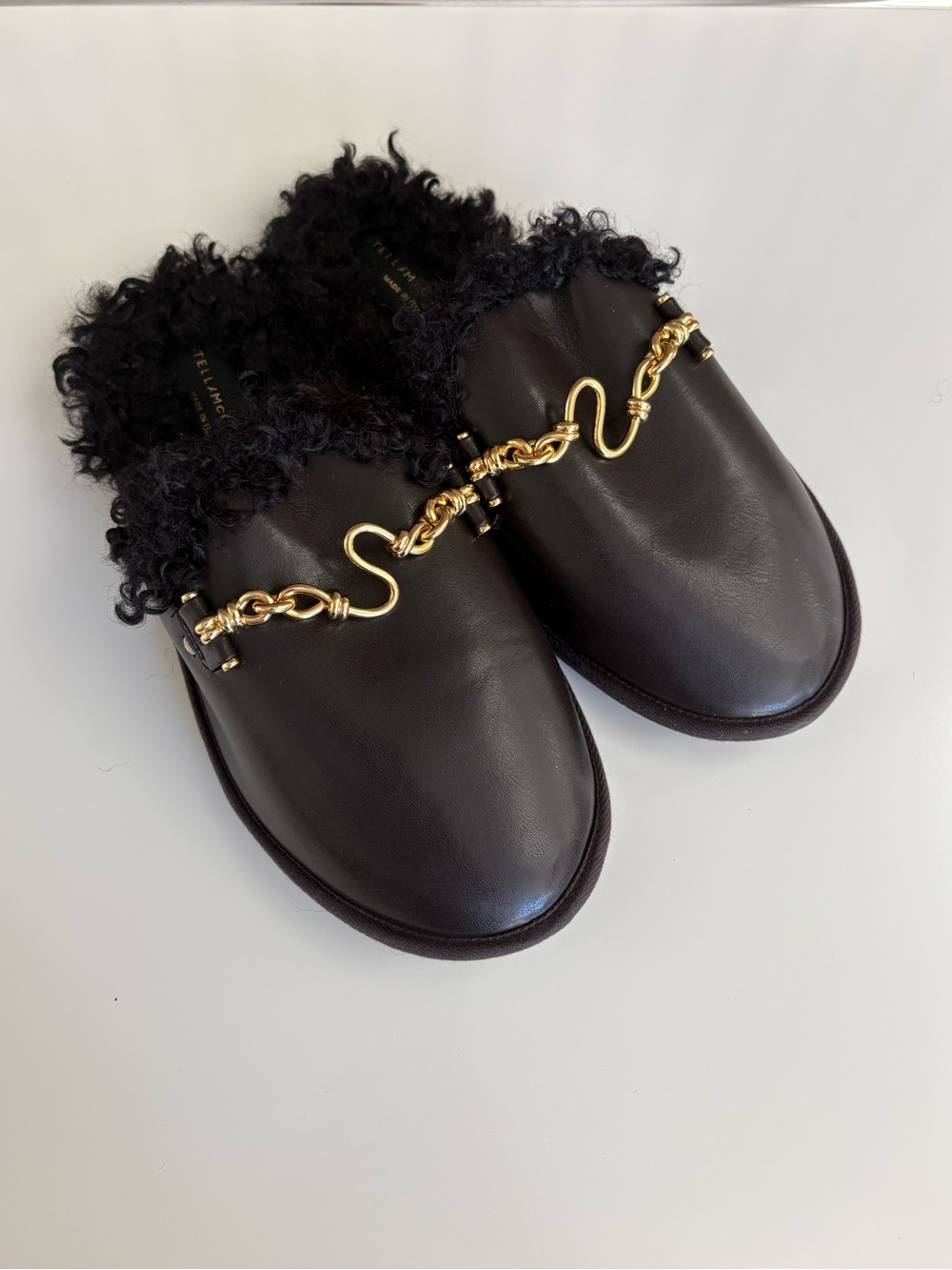 Auth STELLA MCCARTNEY Backless Ryder Flats